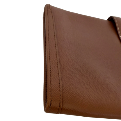 Hermès Vintage Jige 29 Courchevel Leder braun / gut Hermès