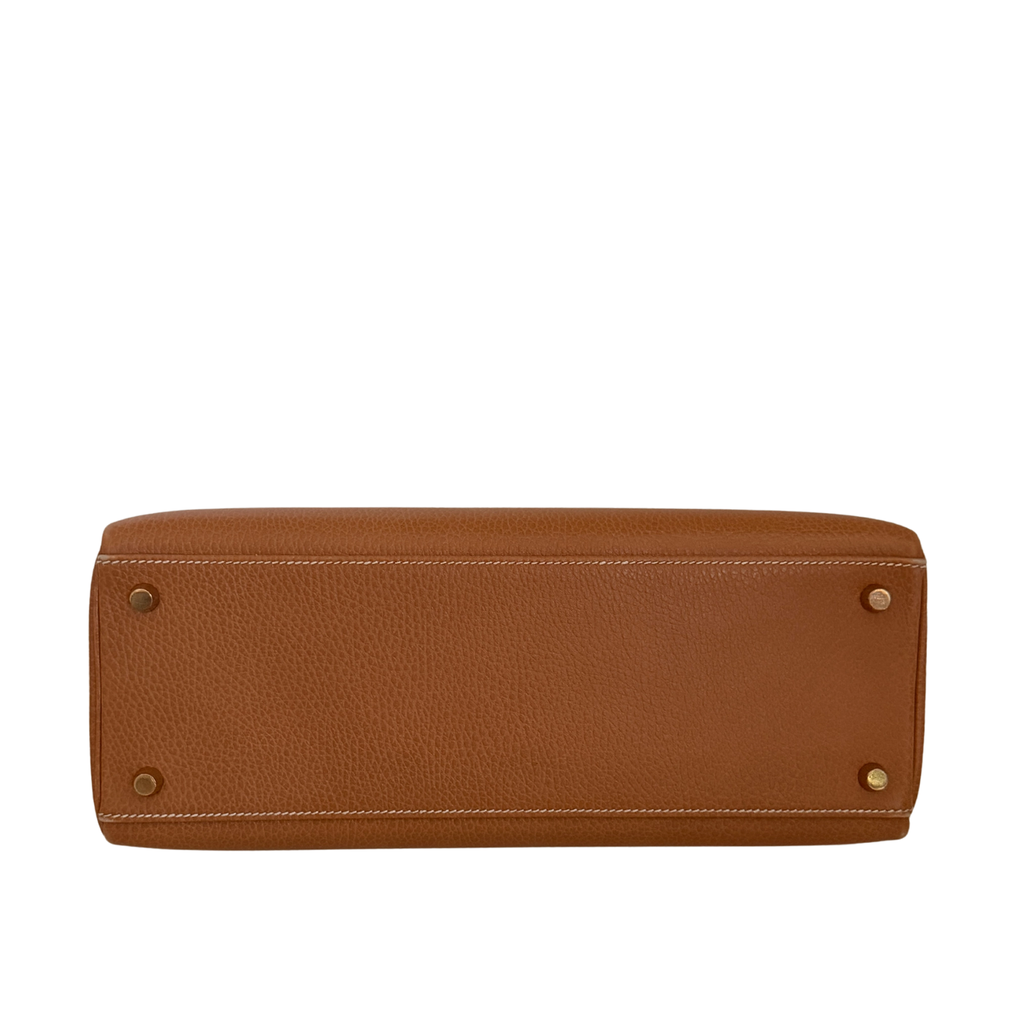 Hermès Kelly Bag 32 Clemence Leder goldene Hardware braun / sehr gut