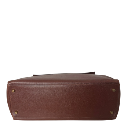 Hermès Kelly 35 Retourne Courchevel Havane/Gold Bicolor GHW 1993 Echtheitscheck