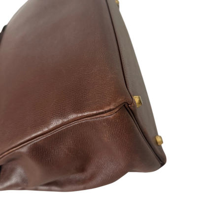 Hermès Kelly 35 Retourne Courchevel Havane/Gold Bicolor GHW 1993 Echtheitscheck