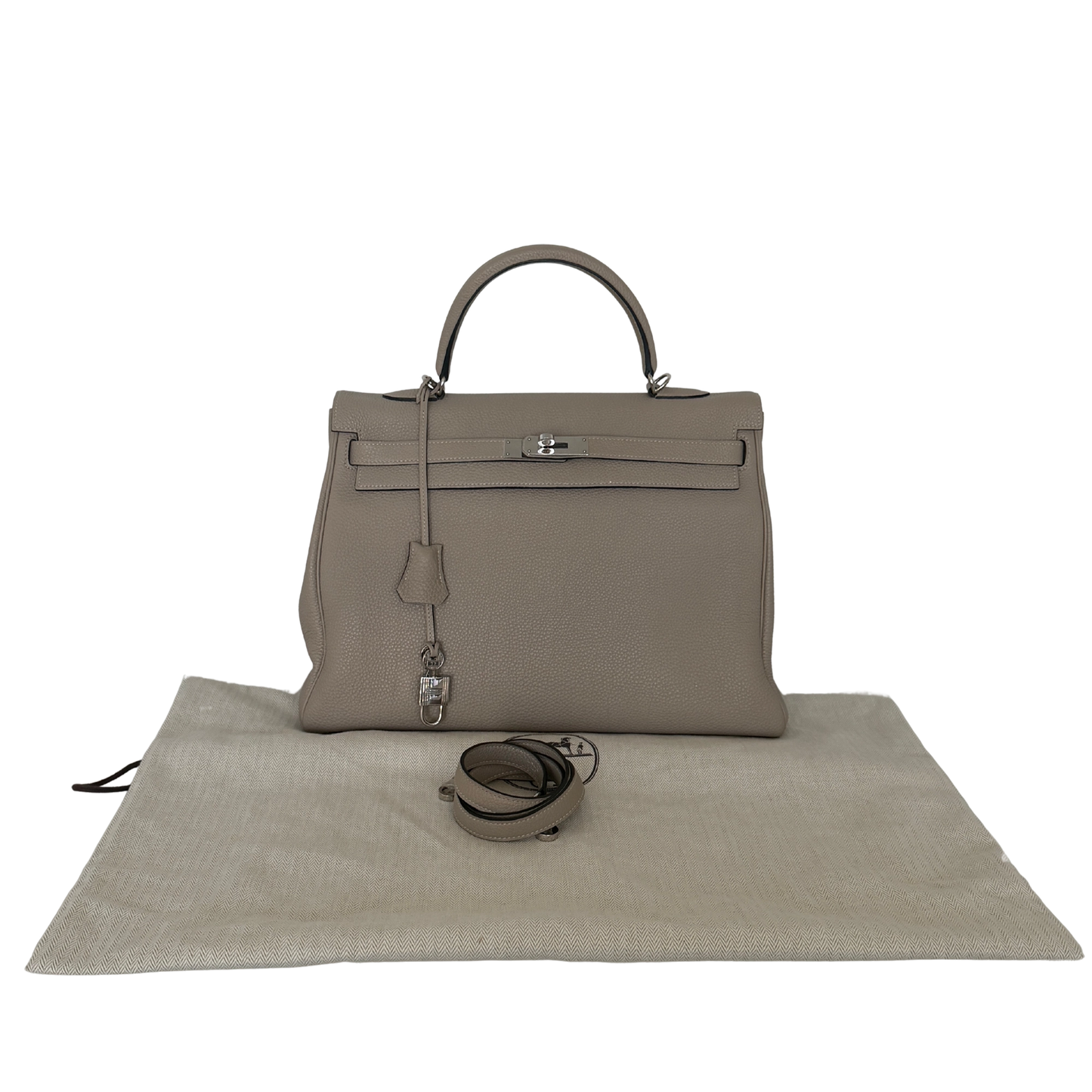 Hermès Kelly 35 Togo Leder Gris Tourterelle / sehr gut Echtheitscheck