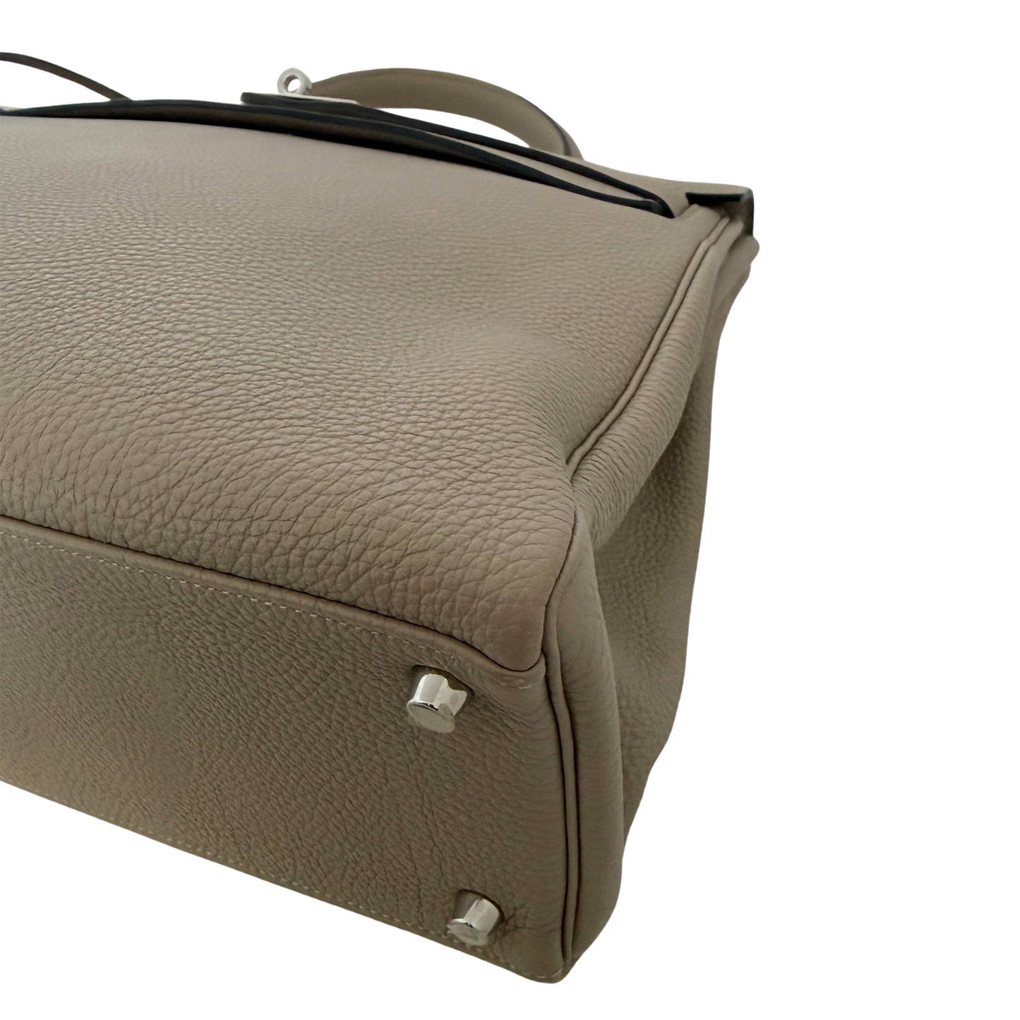 Hermès Kelly 35 Togo Leder Gris Tourterelle / sehr gut Echtheitscheck