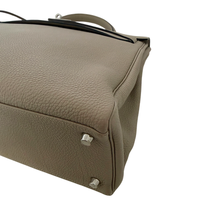 Hermès Kelly 35 Togo Leder Gris Tourterelle / sehr gut Echtheitscheck