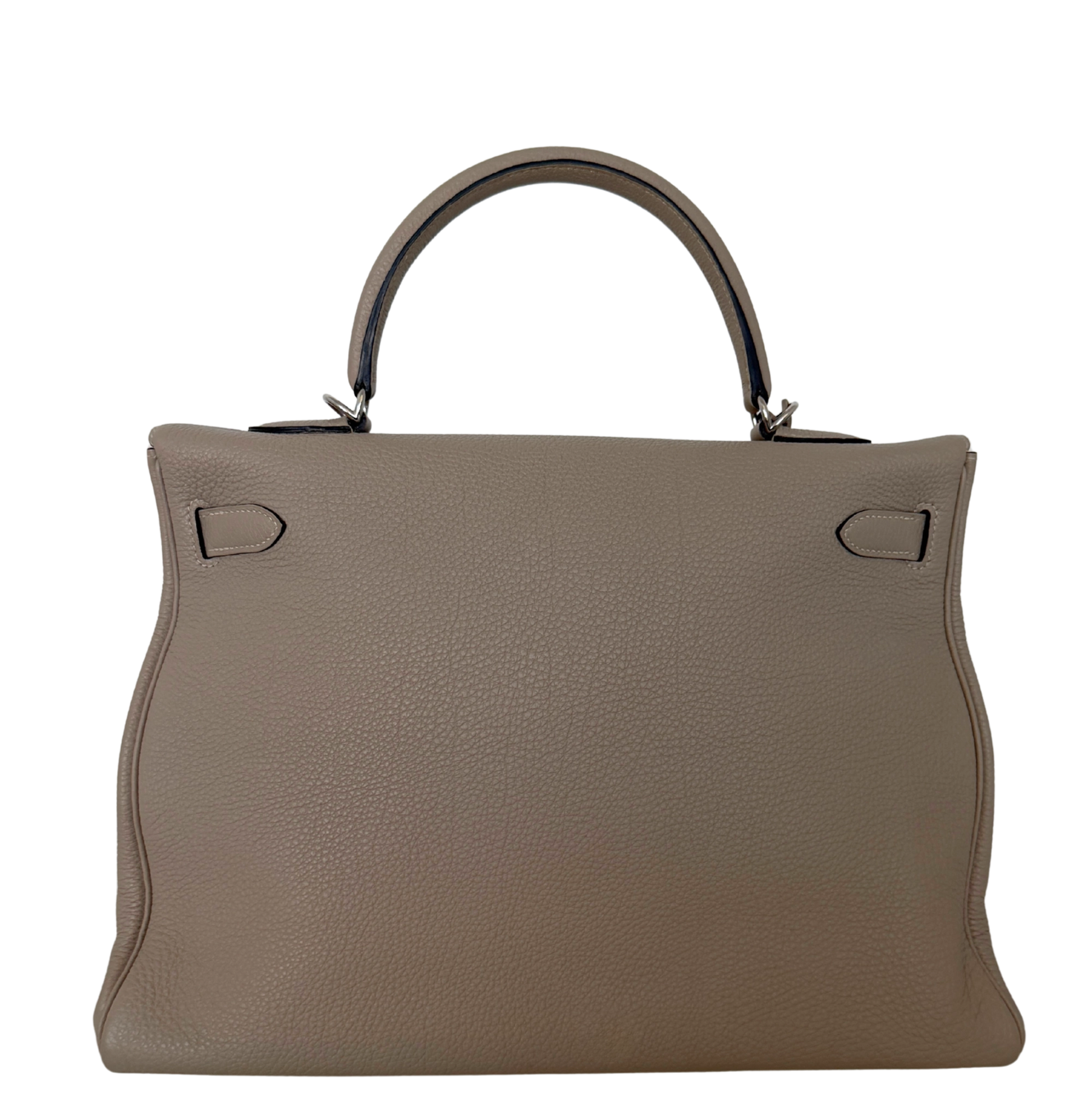 Hermès Kelly 35 Togo Leder Gris Tourterelle / sehr gut Echtheitscheck