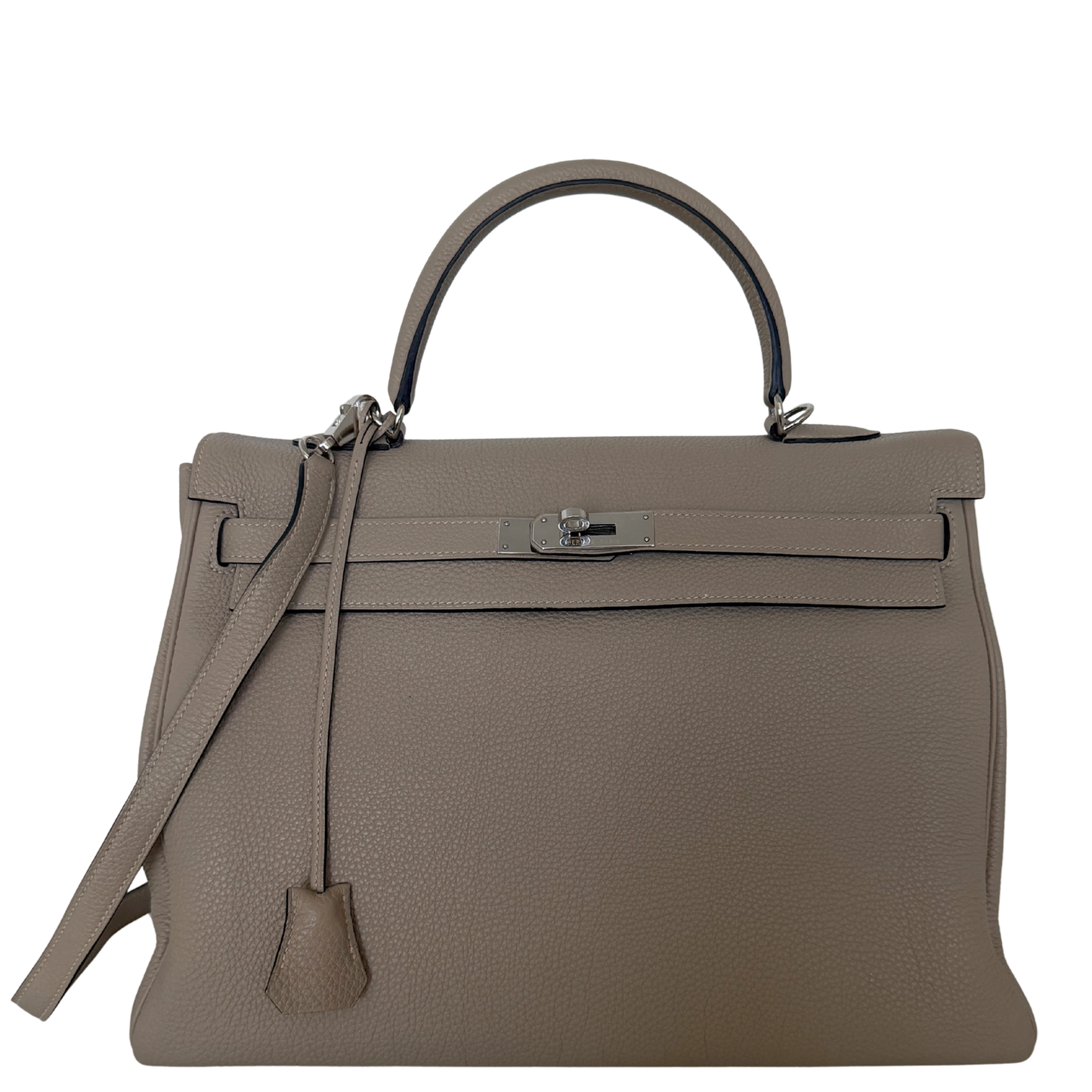 Hermès Kelly 35 Togo Leder Gris Tourterelle / sehr gut Echtheitscheck