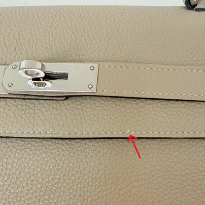 Hermès Kelly 35 Togo Leder Gris Tourterelle / sehr gut Echtheitscheck