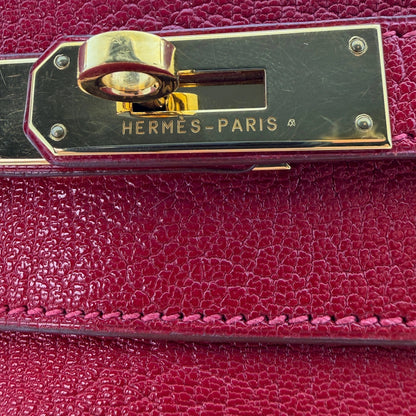 Hermès Vintage Chèvre Mysore Retourné 35 Kelly Bag Rouge Vif goldene Hardware / sehr gut Hermès