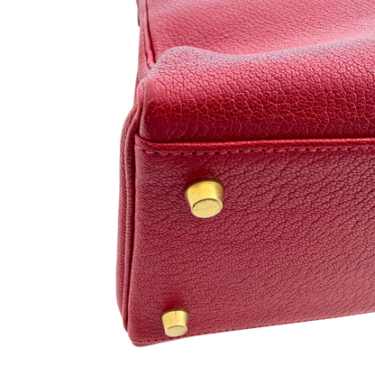 Hermès Vintage Chèvre Mysore Retourné 35 Kelly Bag Rouge Vif goldene Hardware / sehr gut Hermès