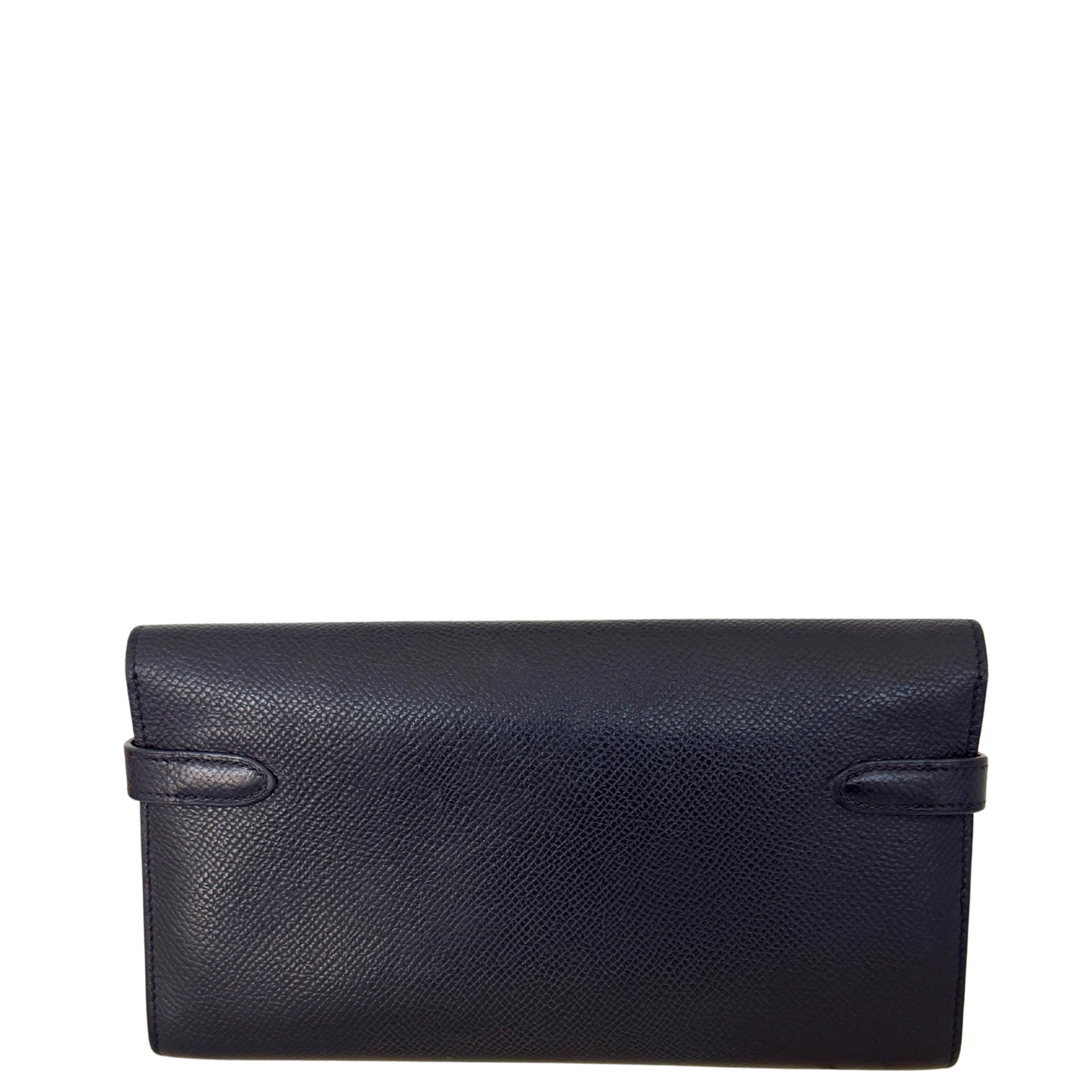Hermes Kelly Long Wallet schwarz goldene Hardware Epsom Leder / sehr gut Hermès