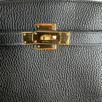 Hermès Kelly Sport Ardennes noir GHW Vintage / sehr gut Hermès