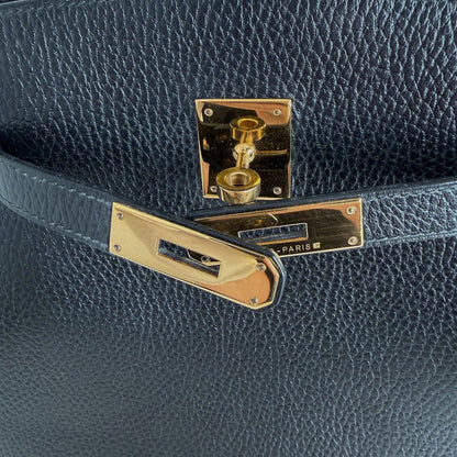 Hermès Kelly Sport Ardennes noir GHW Vintage / sehr gut Hermès