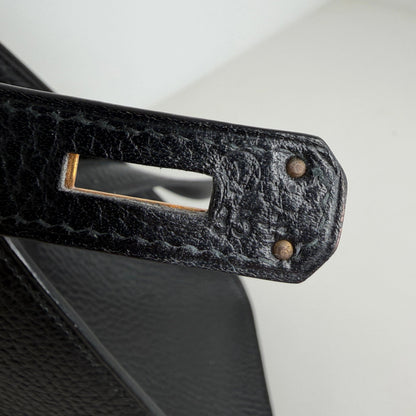 Hermès Kelly Sport Ardennes noir GHW Vintage / sehr gut Hermès