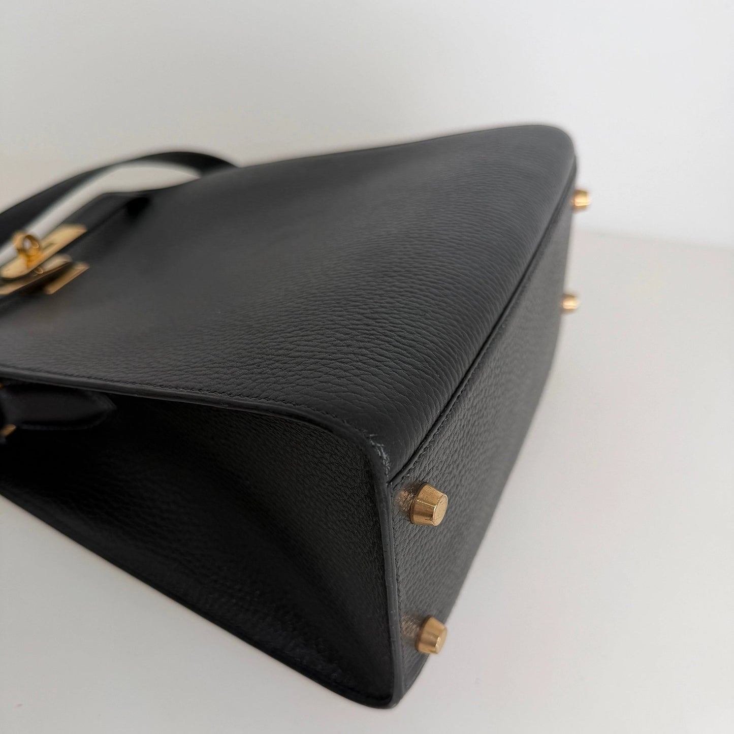 Hermès Kelly Sport Ardennes noir GHW Vintage / sehr gut Hermès