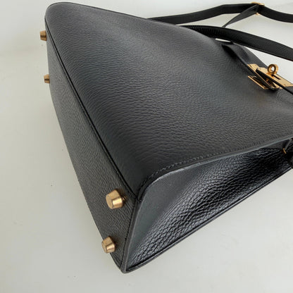 Hermès Kelly Sport Ardennes noir GHW Vintage / sehr gut Hermès