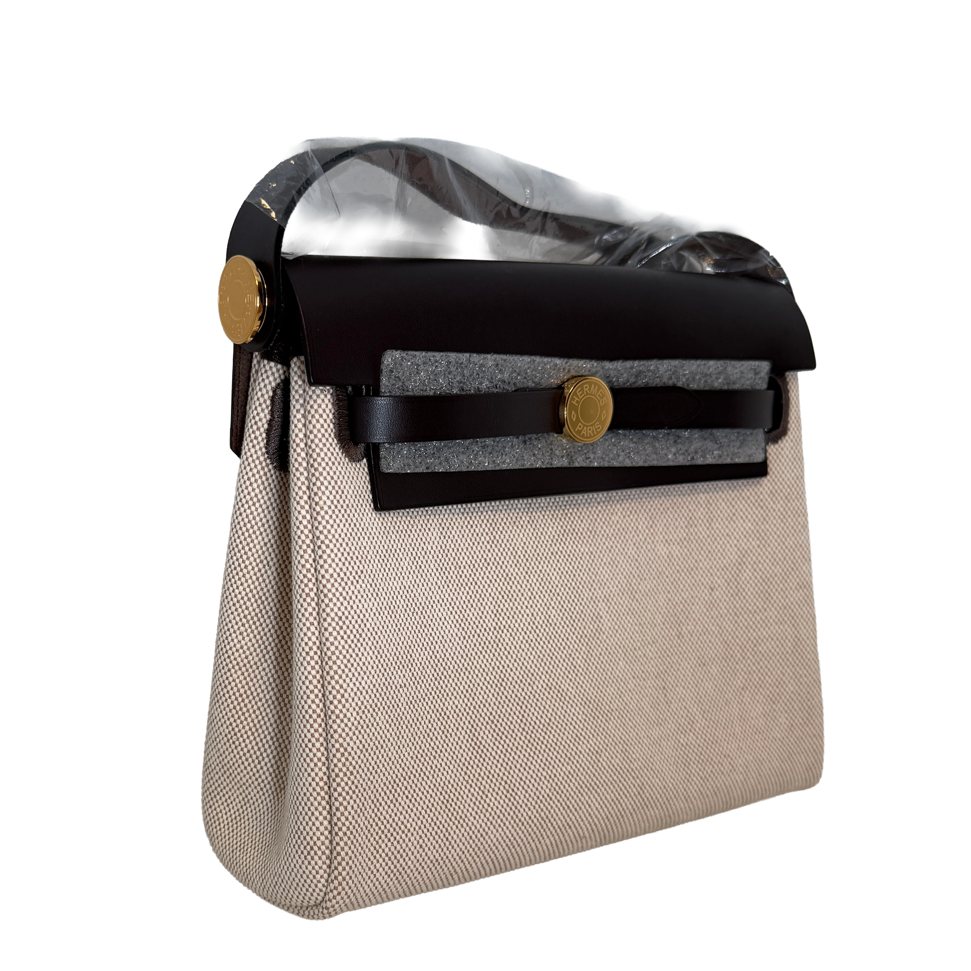 Hermès Herbag Zip 20 Mini Ecru Beige GHW Fullset / neuwertig Hermès