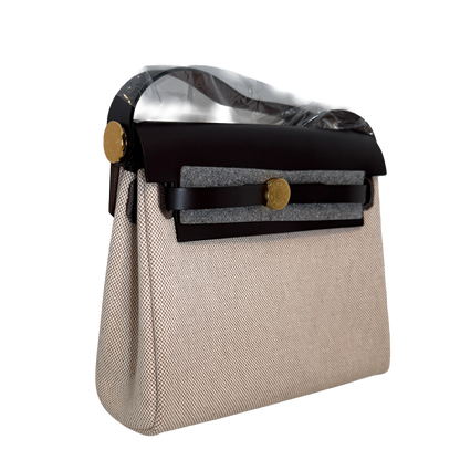 Hermès Herbag Zip 20 Mini Ecru Beige GHW Fullset / neuwertig Hermès