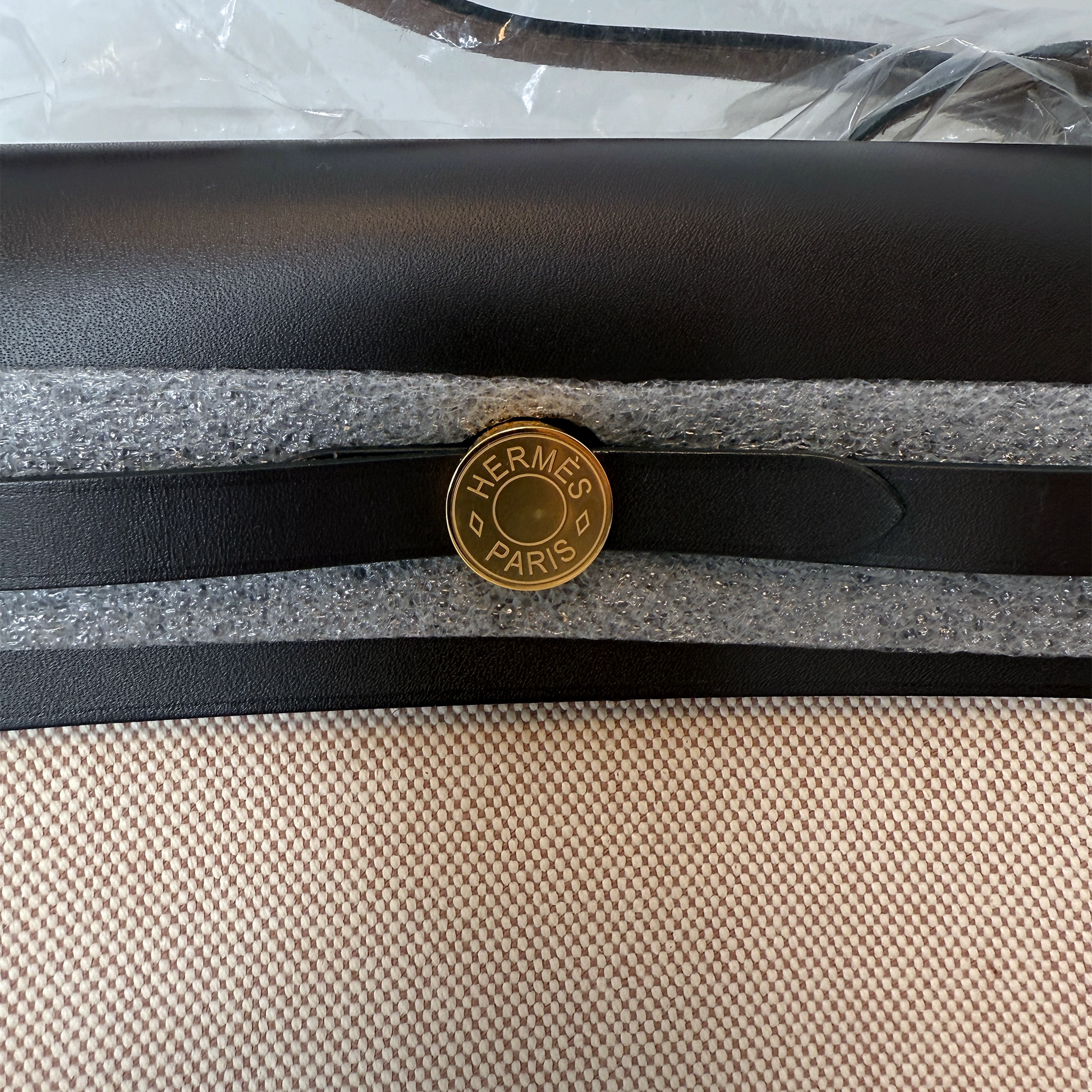 Hermès Herbag Zip 20 Mini Ecru Beige GHW Fullset / neuwertig Hermès