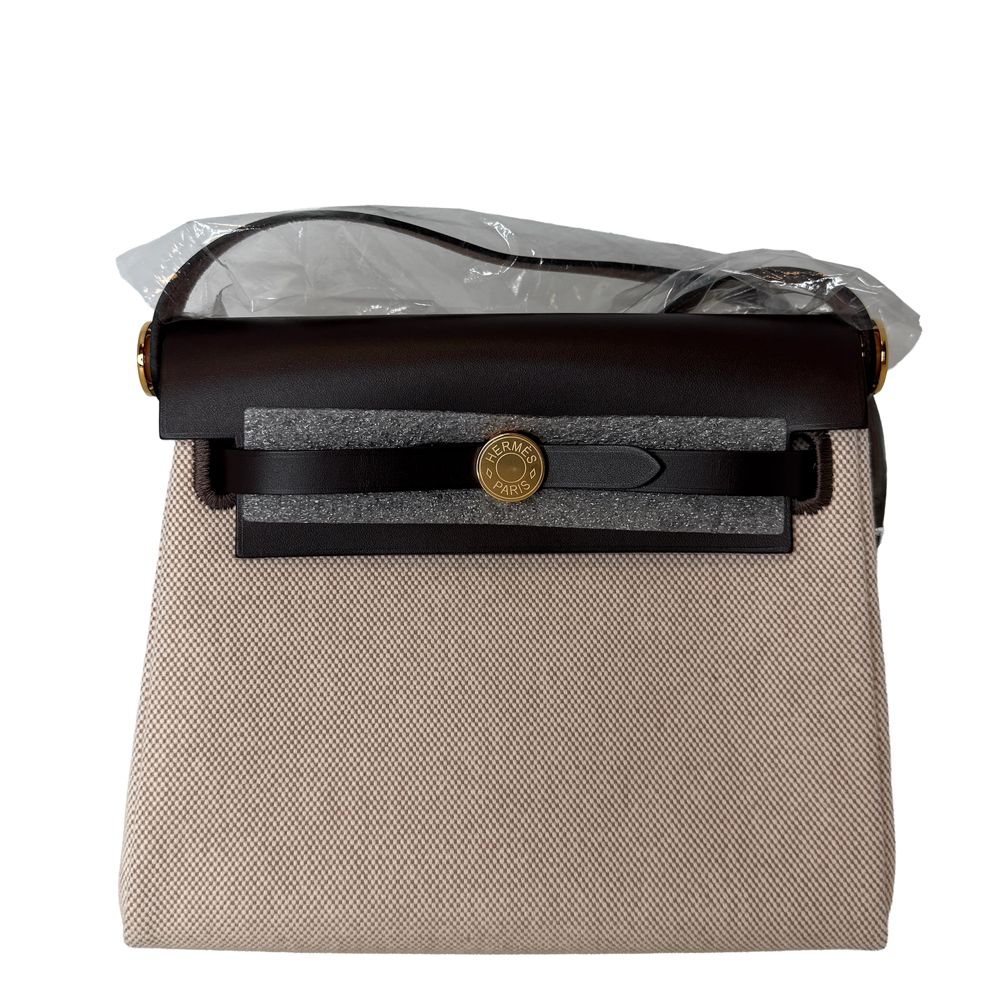 Hermès Herbag Zip 20 Mini Ecru Beige GHW Fullset / neuwertig Hermès