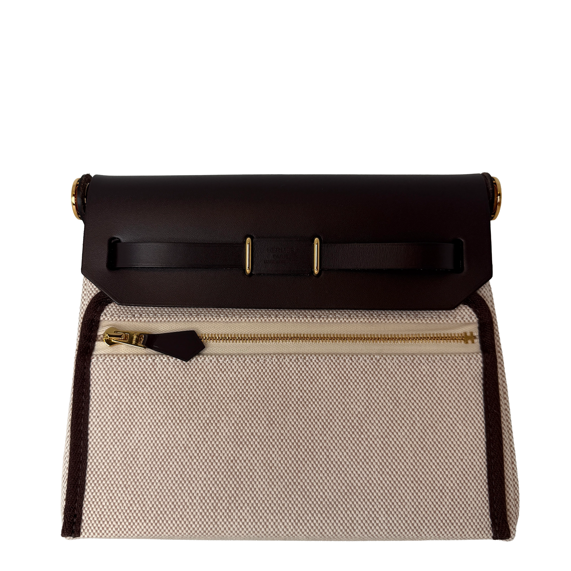 Hermès Herbag Zip 20 Mini Ecru Beige GHW Fullset / neuwertig Hermès