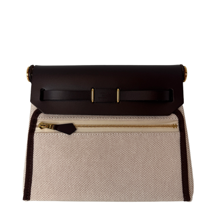 Hermès Herbag Zip 20 Mini Ecru Beige GHW Fullset / neuwertig Hermès