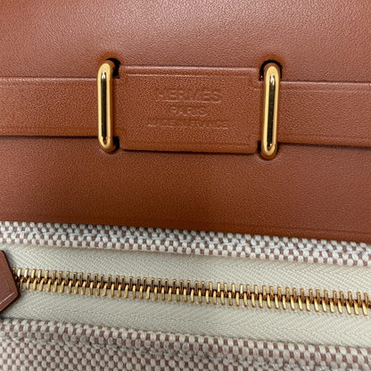 Hermès Herbag Zip 20 Mini Toile H Viking Ecru-Beige Fauve Hermès