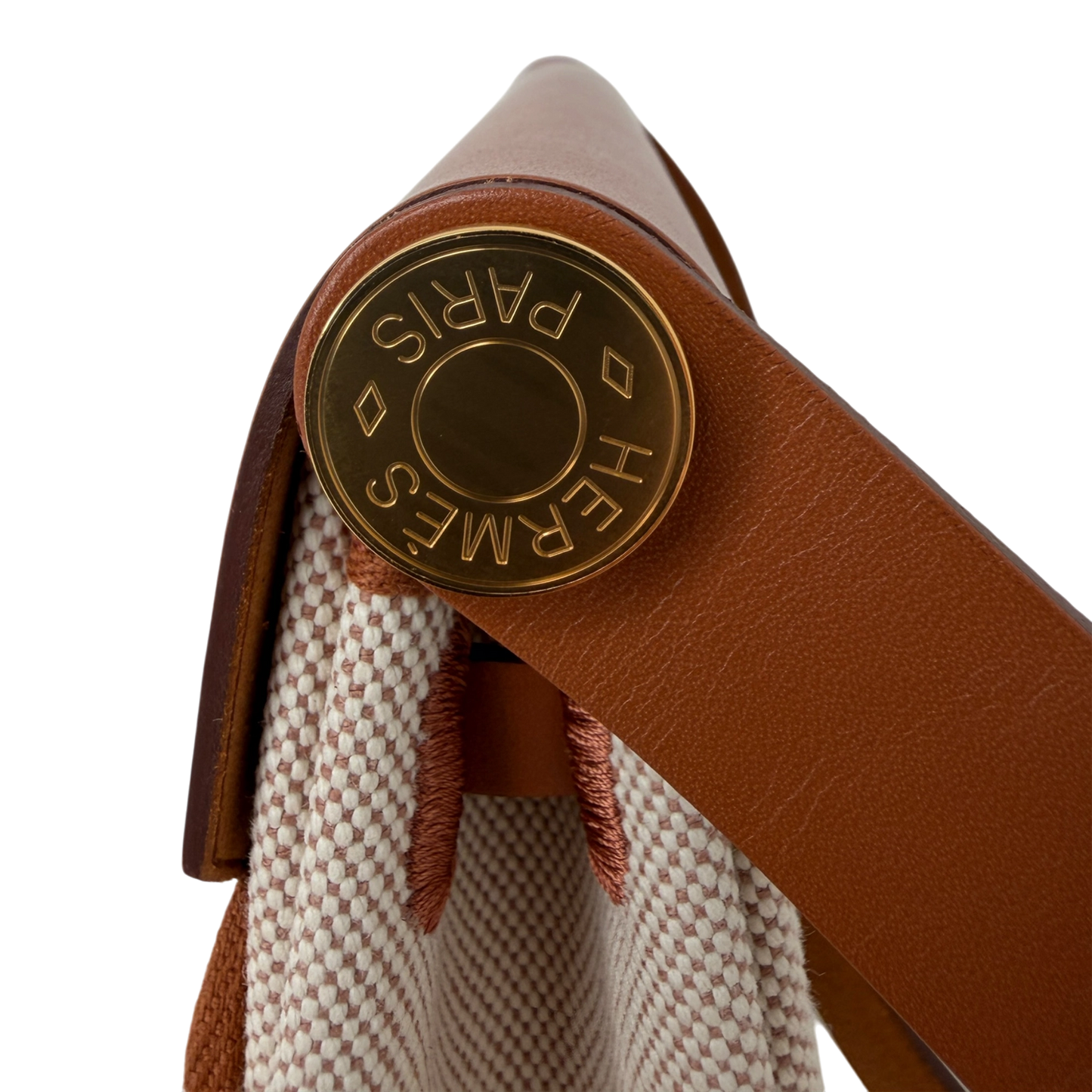 Hermès Herbag Zip 20 Mini Toile H Viking Ecru-Beige Fauve Hermès