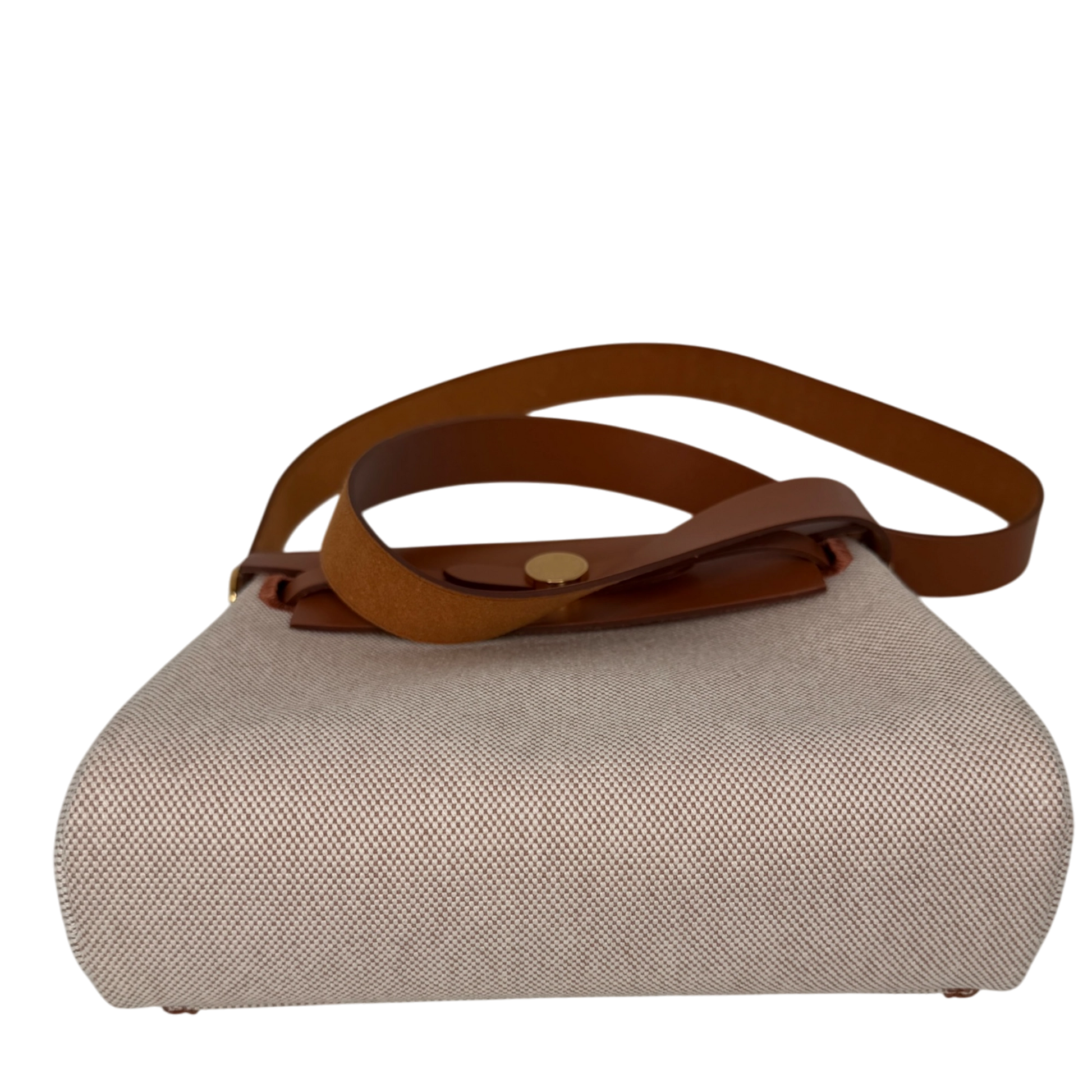 Hermès Herbag Zip 20 Mini Toile H Viking Ecru-Beige Fauve Hermès