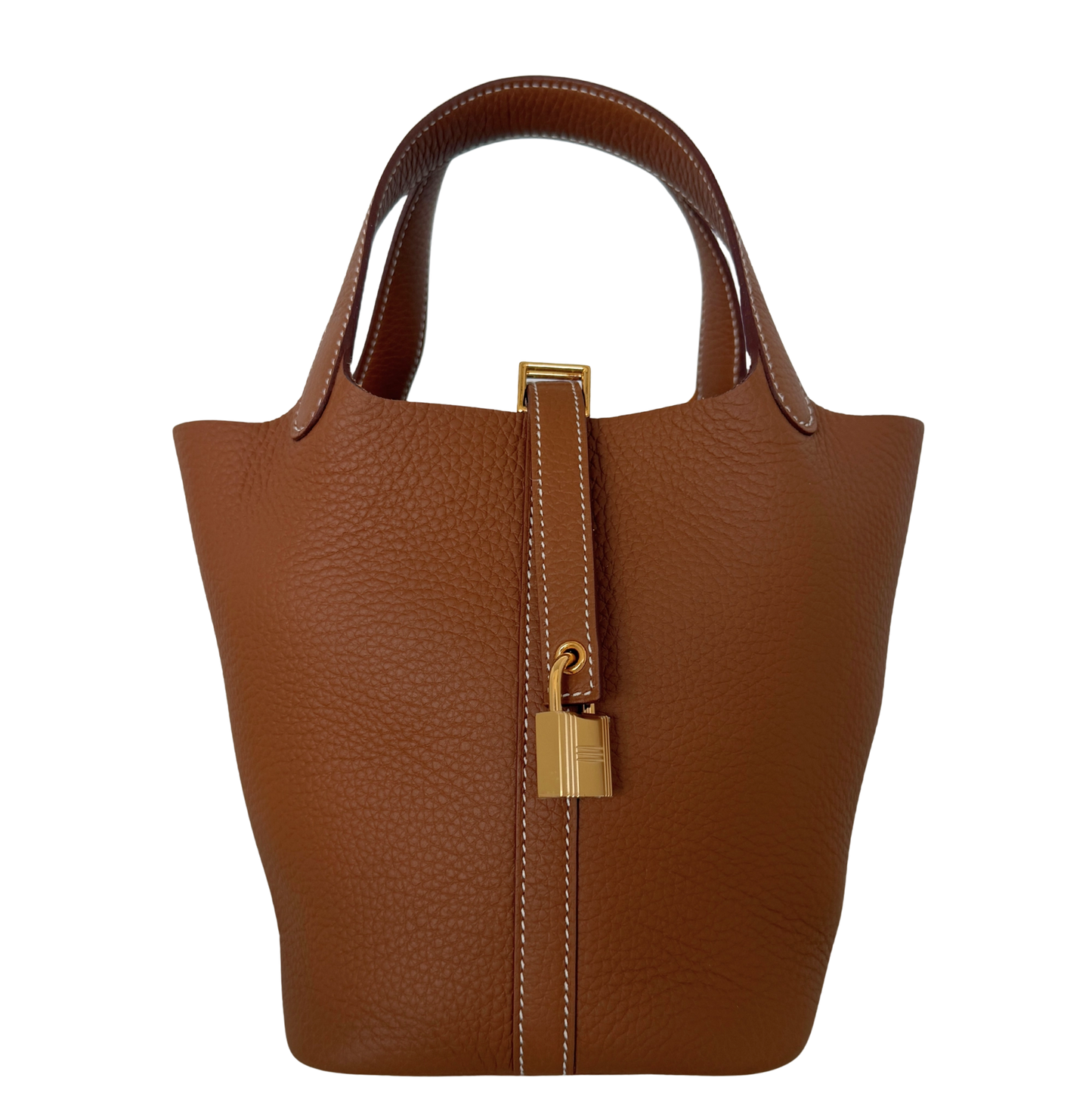 Hermès Picotin 18 Taurillon Clémence braun goldene Hardware 2025 Fullset / neuwertig Hermès