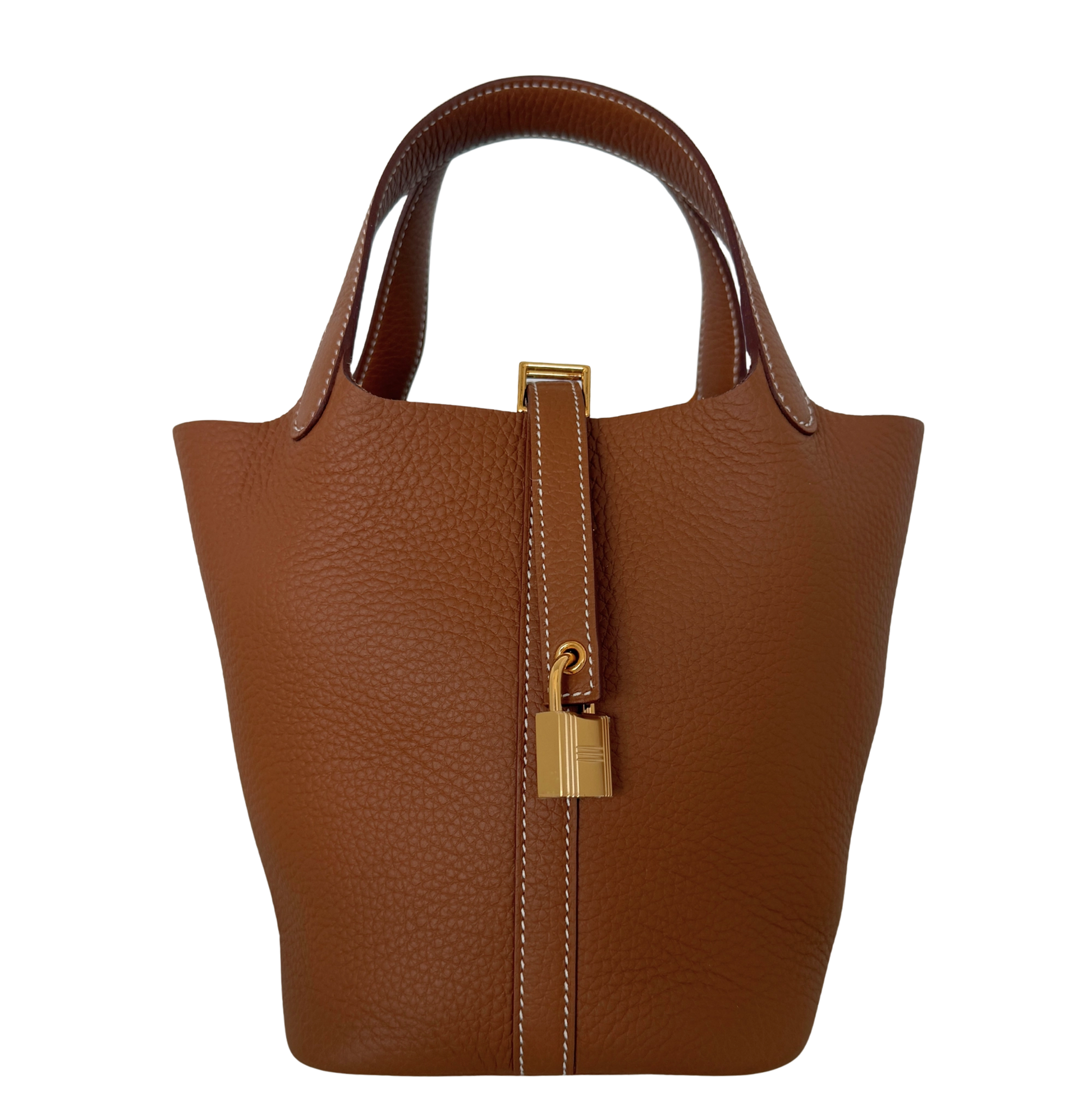 Hermès Picotin 18 Taurillon Clémence braun goldene Hardware 2025 Fullset / neuwertig Hermès
