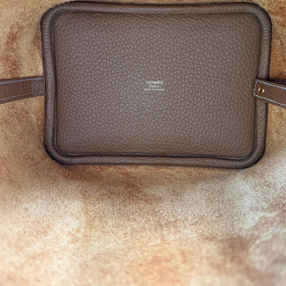 Hermès Picotin 18 Taurillon Clémence braun goldene Hardware 2025 Fullset / neuwertig Hermès