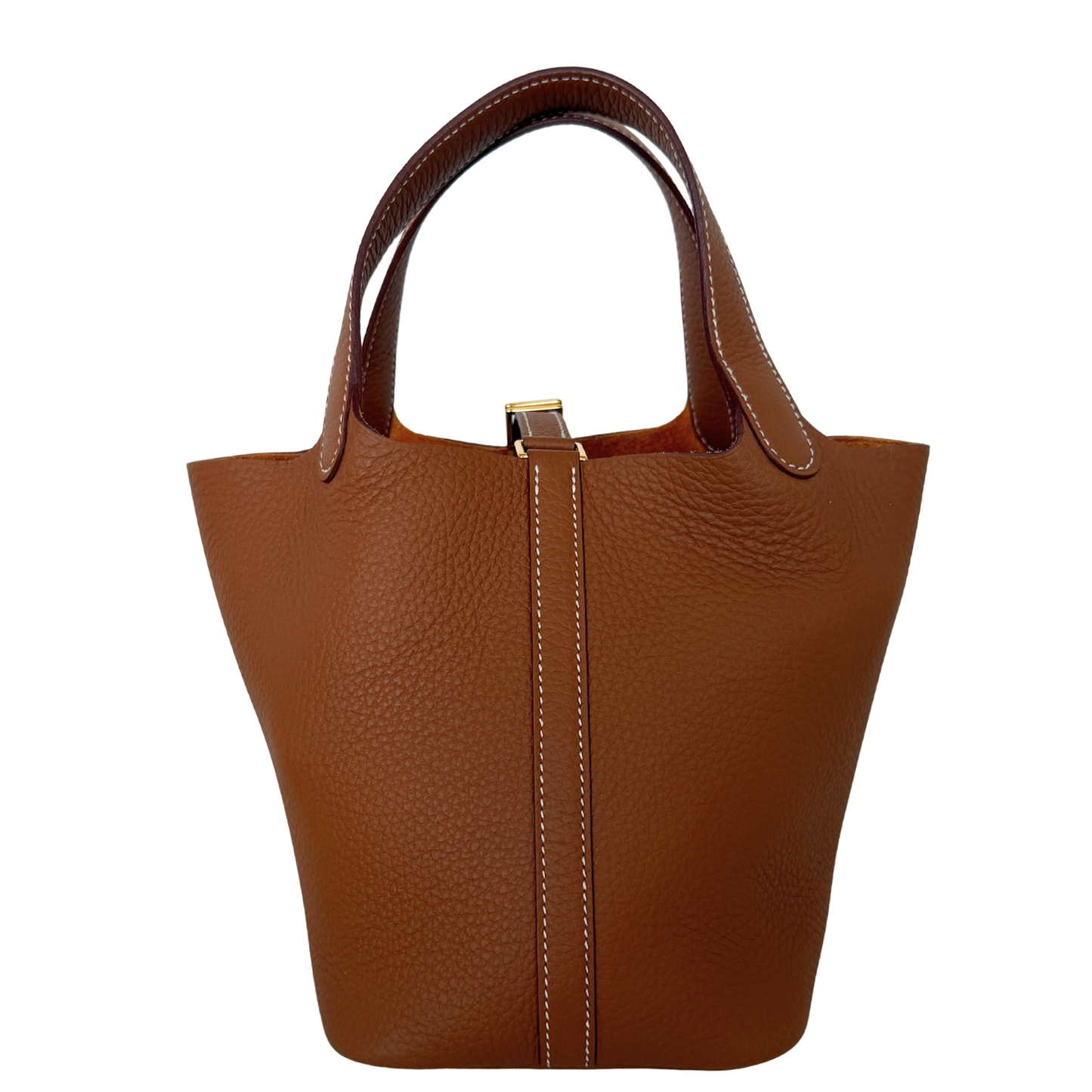 Hermès Picotin 18 Taurillon Clémence braun goldene Hardware 2025 Fullset / neuwertig Hermès