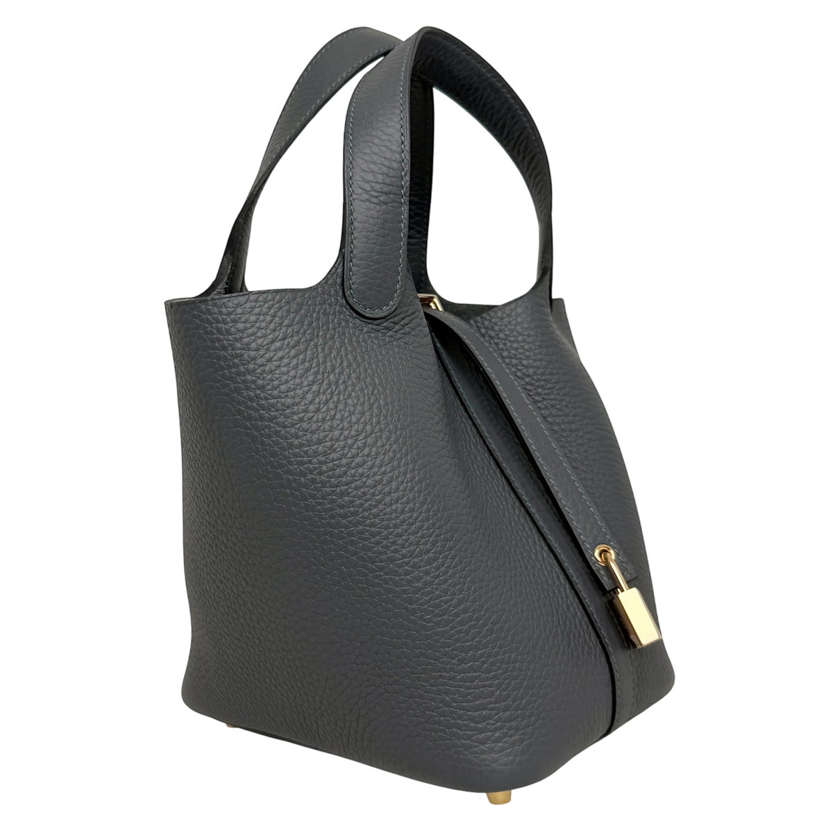 Hermès Picotin Lock 18 Taurillon Clémence Gris Misty Grau Gold Hermès
