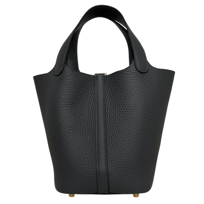 Hermès Picotin Lock 18 Taurillon Clémence Gris Misty Grau Gold Hermès