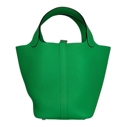 Hermès Picotin Lock 18 Taurillon Clémence Vert Comics Palladium Hermès