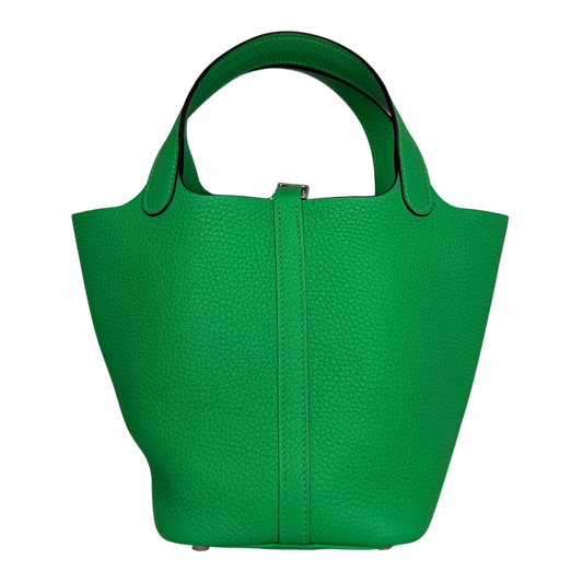 Hermès Picotin Lock 18 Taurillon Clémence Vert Comics Palladium Hermès