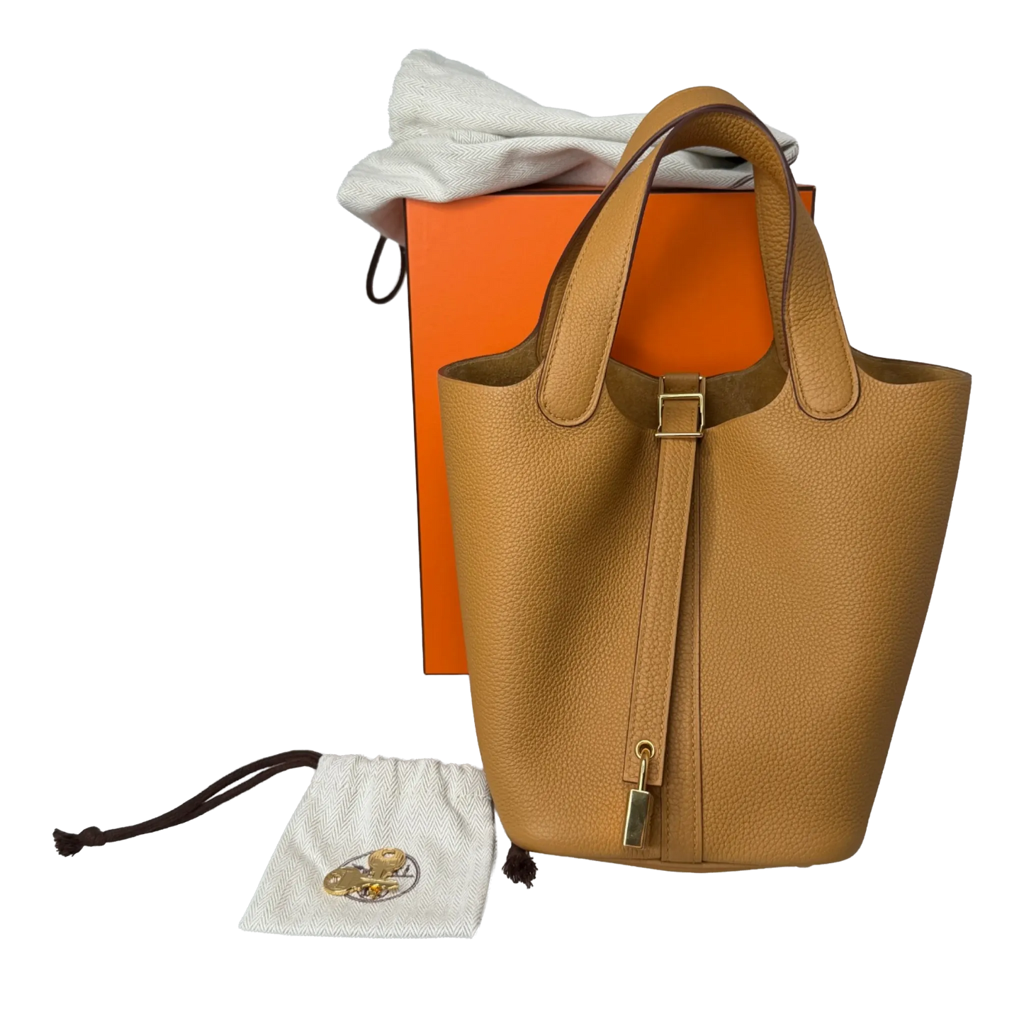 Hermès Picotin 18 Taurillon Clémence sesame GHW Hermès