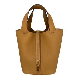 Hermès Picotin 18 Taurillon Clémence sesame GHW
