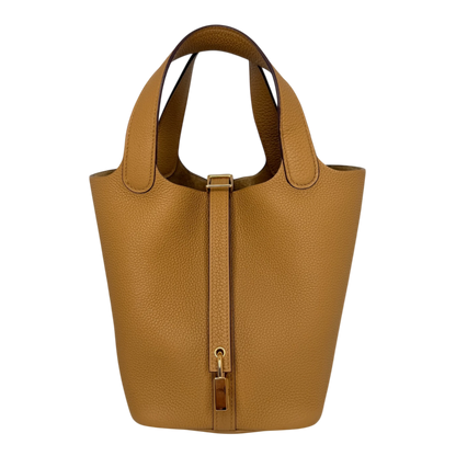 Hermès Picotin 18 Taurillon Clémence sesame GHW Hermès