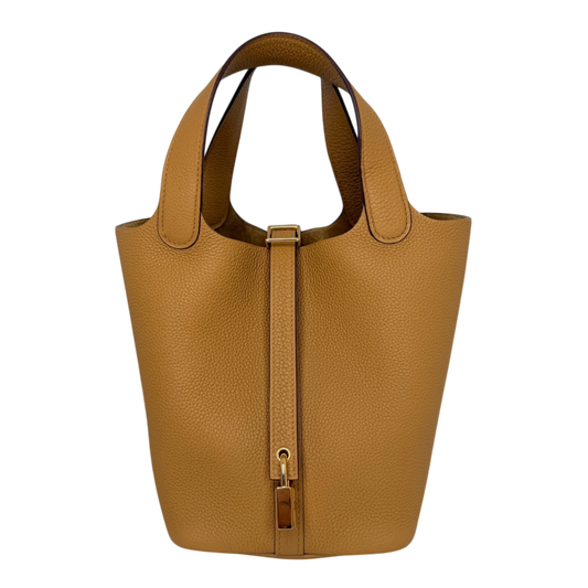 Hermès Picotin 18 Taurillon Clémence sesame GHW Hermès