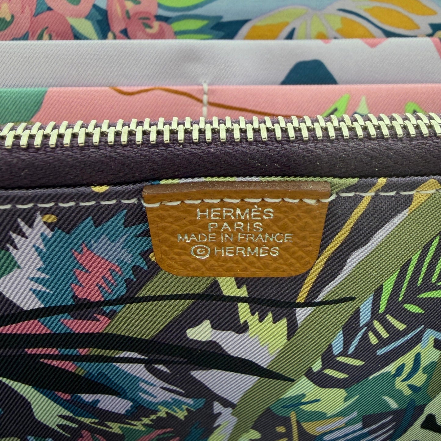 Hermès Silk'In Classique Brieftasche Epsom Leder braun Fullset / neuwertig Hermès