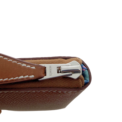 Hermès Silk'In Classique Brieftasche Epsom Leder braun Fullset / neuwertig Hermès