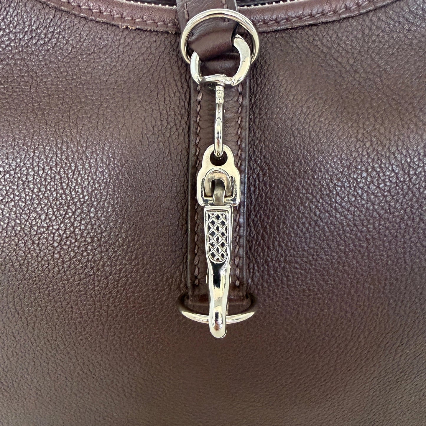 Hermès Trim  31 Schultertasche braun Evergrain Leder / gut Hermès