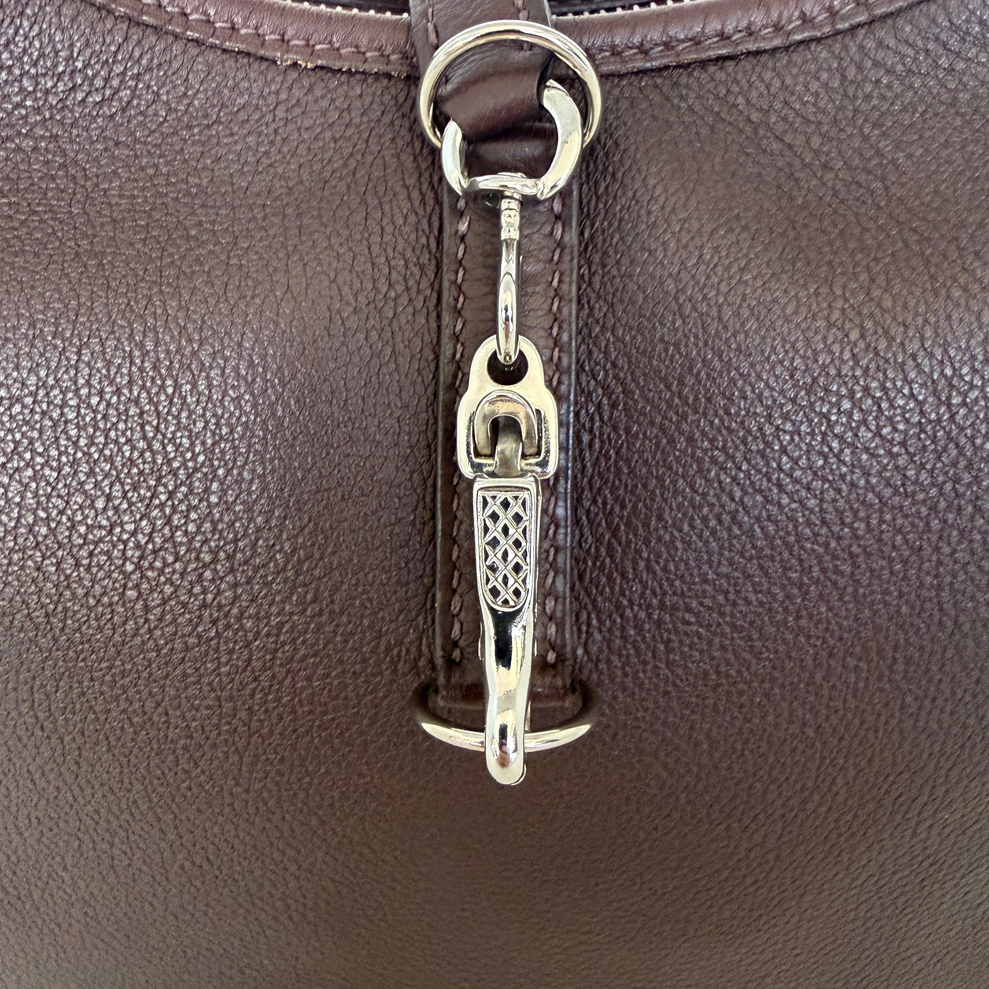 Hermès Trim  31 Schultertasche braun Evergrain Leder / gut Hermès