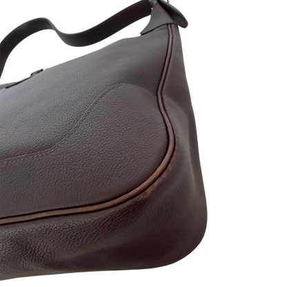 Hermès Trim  31 Schultertasche braun Evergrain Leder / gut Hermès