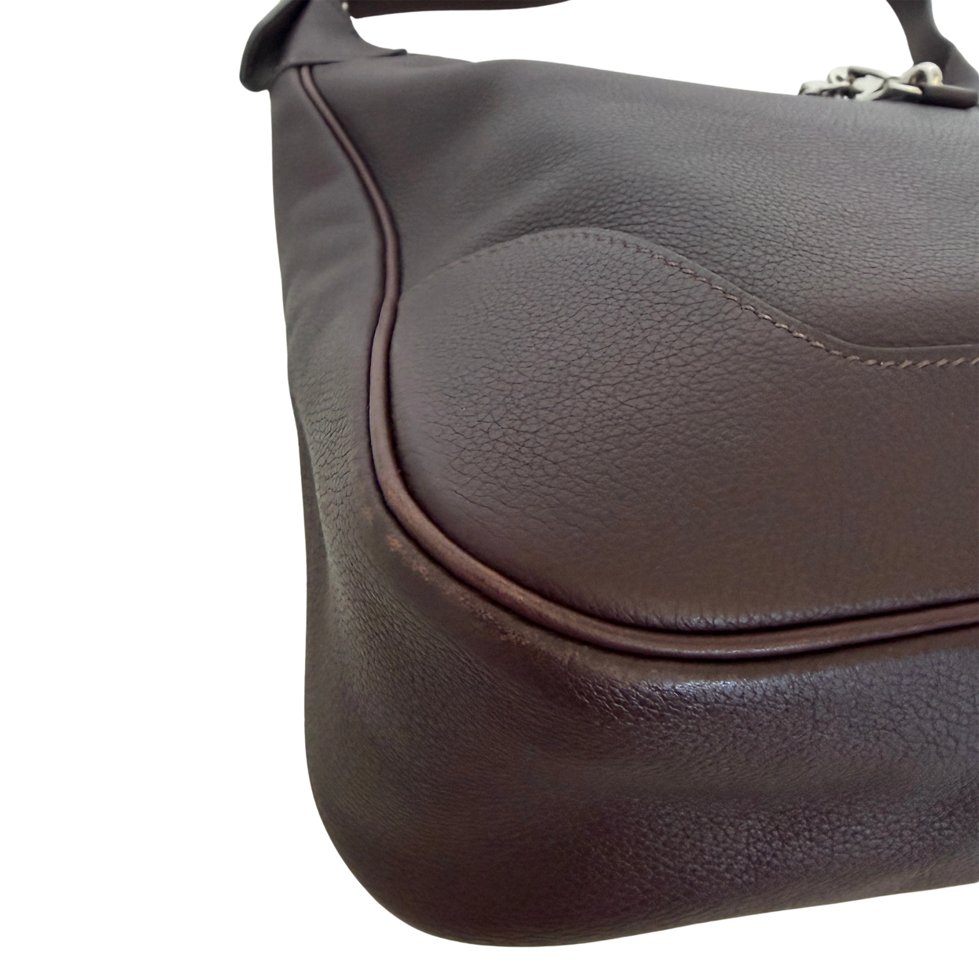 Hermès Trim  31 Schultertasche braun Evergrain Leder / gut Hermès
