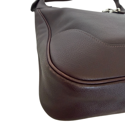 Hermès Trim  31 Schultertasche braun Evergrain Leder / gut Hermès