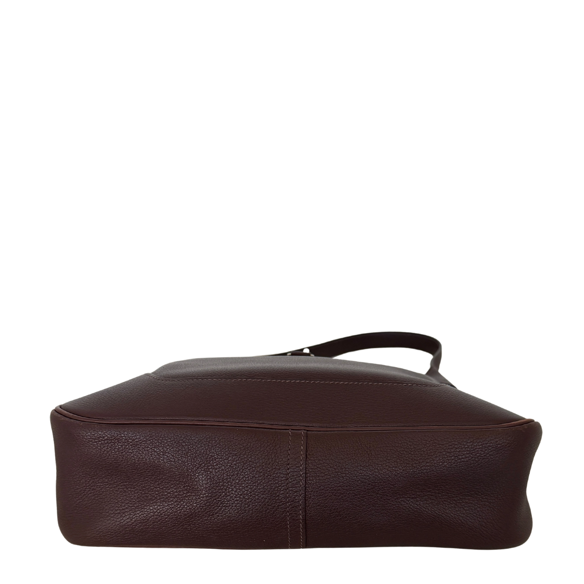 Hermès Trim  31 Schultertasche braun Evergrain Leder / gut Hermès