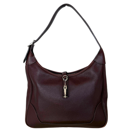 Hermès Trim  31 Schultertasche braun Evergrain Leder / gut Hermès