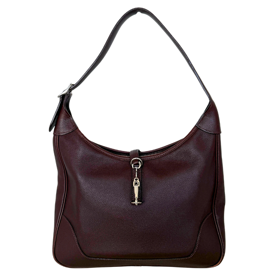Hermès Trim  31 Schultertasche braun Evergrain Leder / gut Hermès