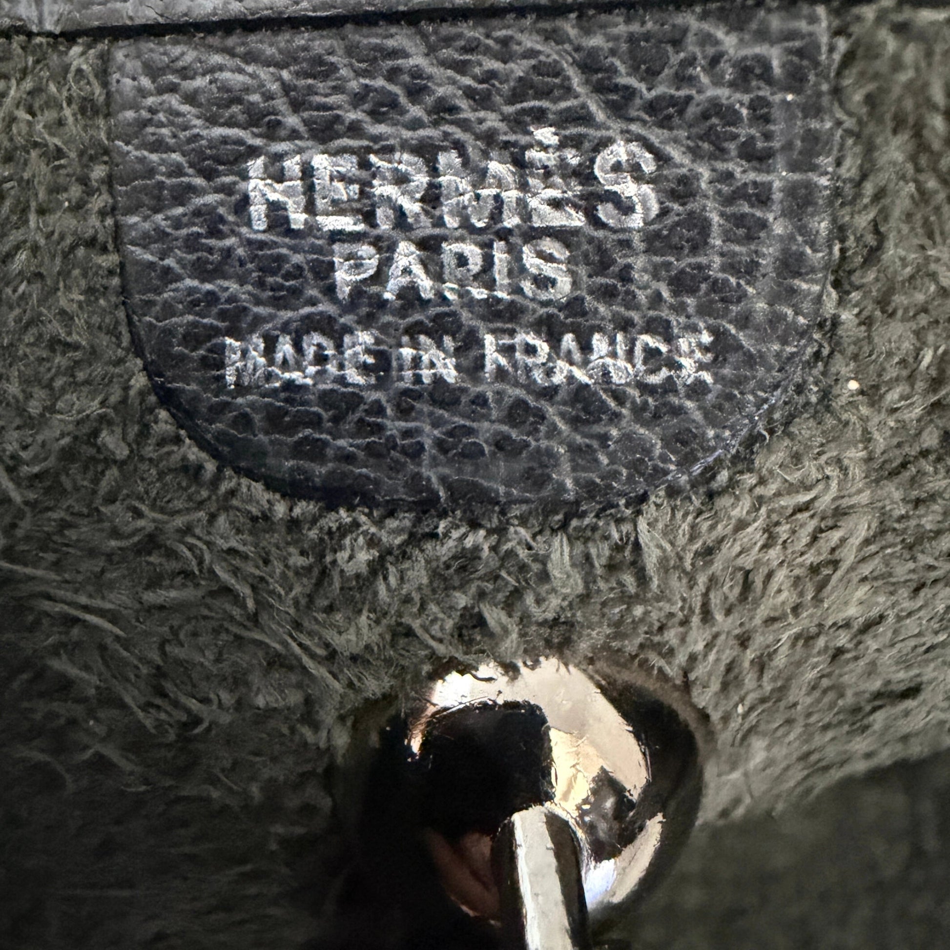 Hermès Vespa PM Vintage Clemence Leder dunkelgrau / sehr gut Hermès